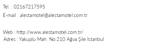 Ava Alesta Butik Otel telefon numaralar, faks, e-mail, posta adresi ve iletiim bilgileri